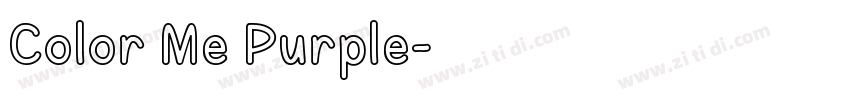 Color Me Purple字体转换